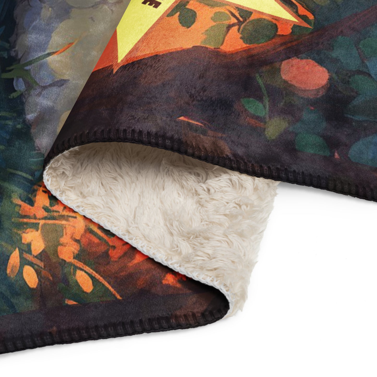 BABY SHEEP ASLEEP — Sherpa blanket