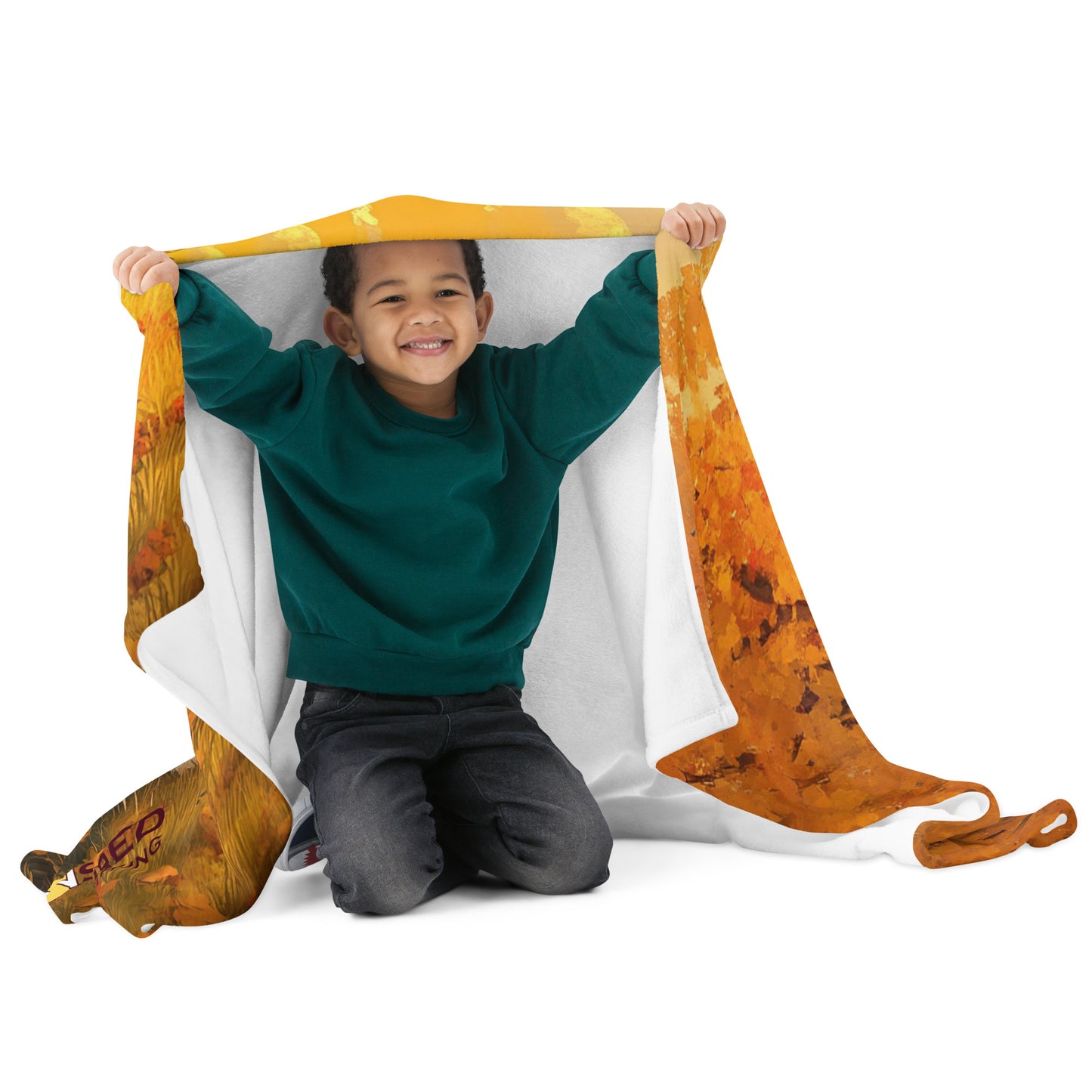 BABY SHEEP AT PEACE — Throw Blanket